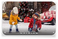 kids playing in snow photograph