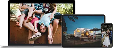 Laptop showing past memories